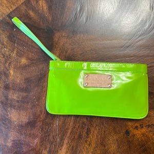 Kate Spade wristlet lime green